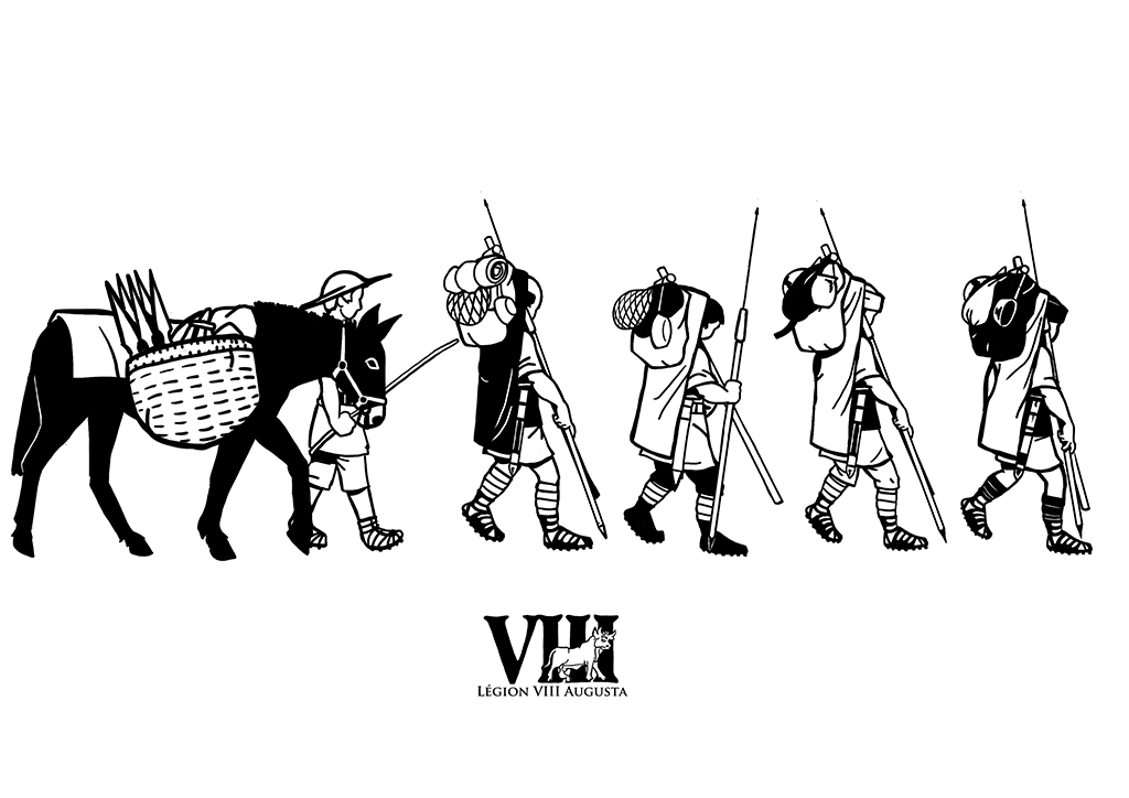 I did this drawing for a t-shirt for our reenactment group, LEG VIII AUG.